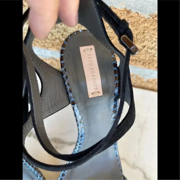 Reed Krakoff Snake and Suede Harness Sandal
391/2 9.5 - Picture 5 of 12